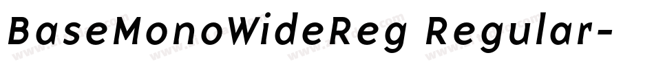 BaseMonoWideReg Regular字体转换